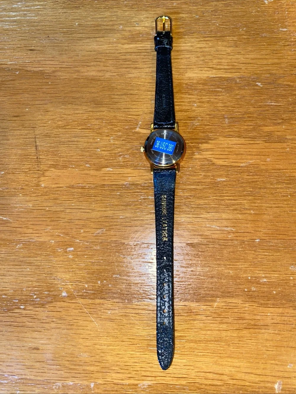 Kodak Olympic Sponsor Quartz Watch Womens Gold Tone Leather Needs Battery Vtg